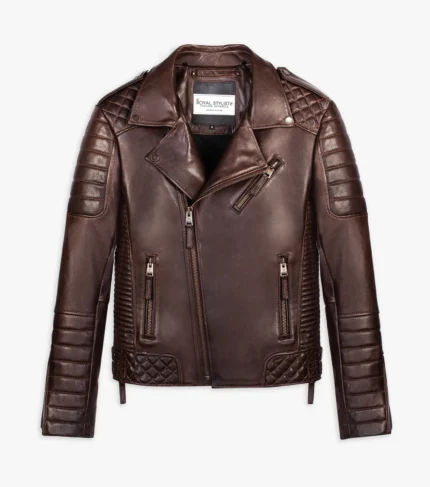 Men Leather Jacket Kay Luxurious Jacket - Brown