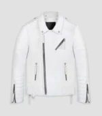 Men Leather Jacket Kay Luxurious Jacket - White