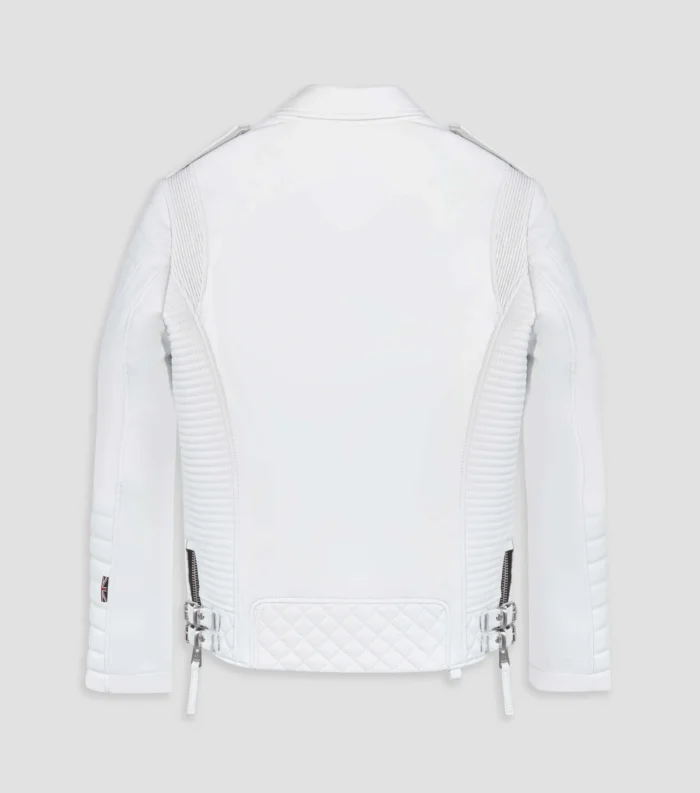 Men Leather Jacket Kay Luxurious Jacket - White