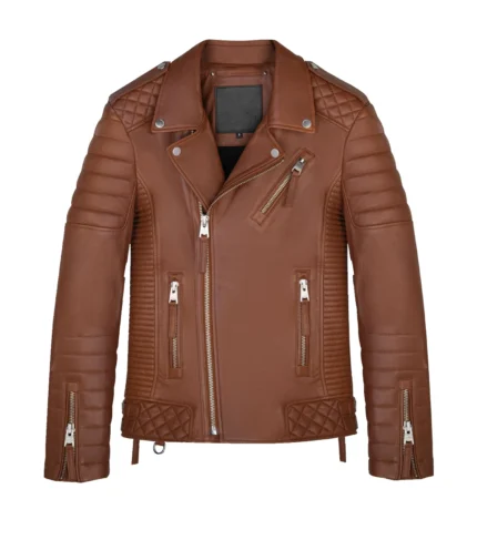 Men Leather Jacket Kay Luxurious Jacket - RETRO BROWN