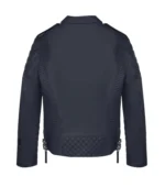 Men Leather Jacket Kay Luxurious Jacket - NAVY