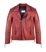 Men Leather Jacket Kay Luxurious Jacket - Burnt Red