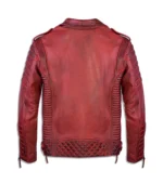 Men Leather Jacket Kay Luxurious Jacket - Burnt Red