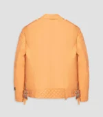 Men Leather Jacket Kay Luxurious Jacket - Daybreak Orange