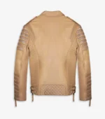 Distressed Leather Jacket Kay Luxurious Jacket - Desert