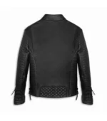 Men Leather Jacket Biker Style Alexander - Black