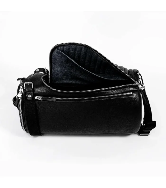 Leather Barrel Bag 2.0 Men & Women - Black