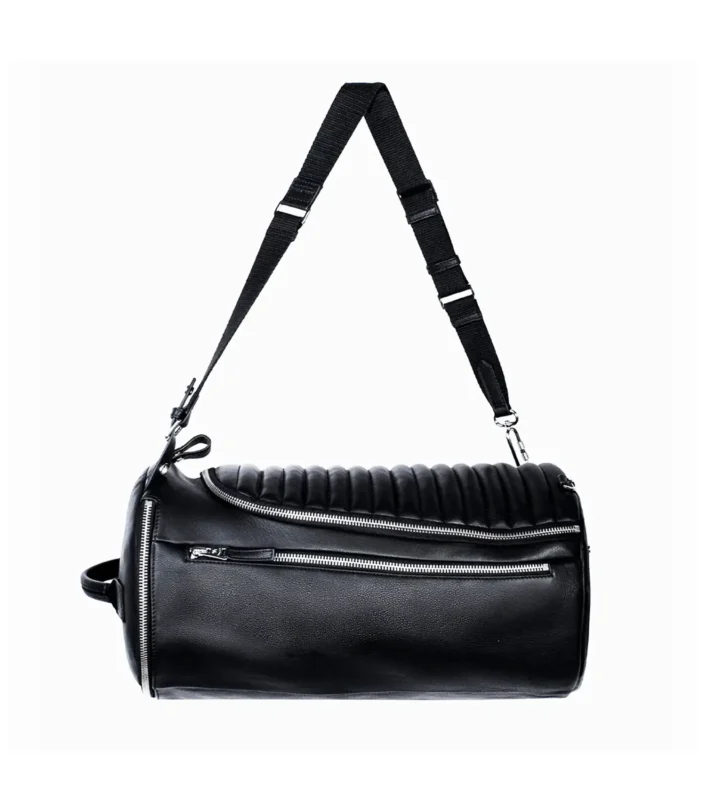 Leather Barrel Bag 2.0 Men & Women - Black