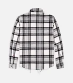 Women Checkered Shirt Cotton Flannel Shirt - Black