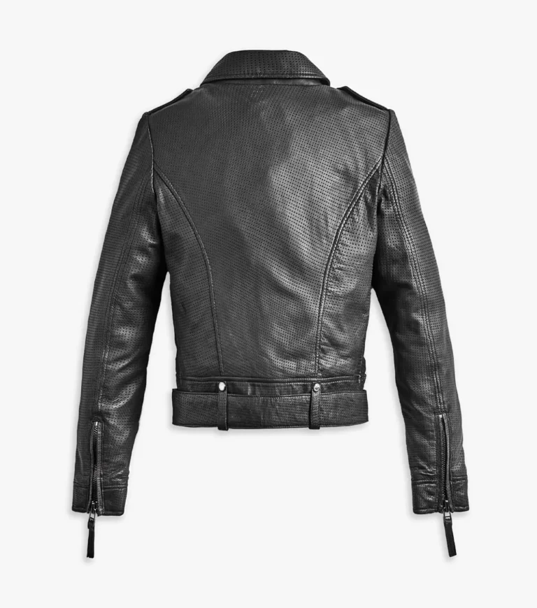 Classic Biker Jacket Summer Leather Jacket - Black