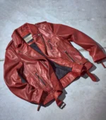 Men Leather Jacket Limited Edition Voyager - Red