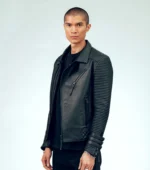 Men Leather Jacket Biker Style Alexander - Black