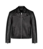 Men Leather Jacket Vintage Style HENDRIX - Black