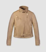 Luxury Leather Jacket Limited Edition Women - Desert