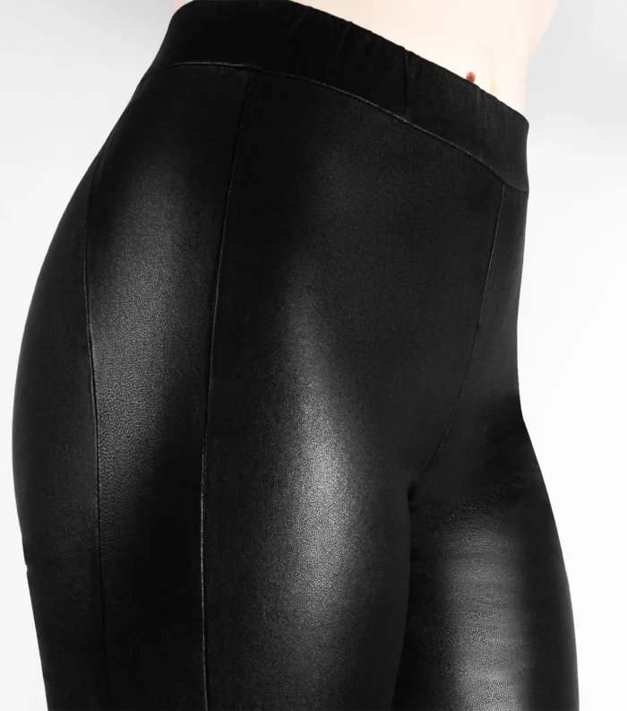 Leather Leggings For Women - Black