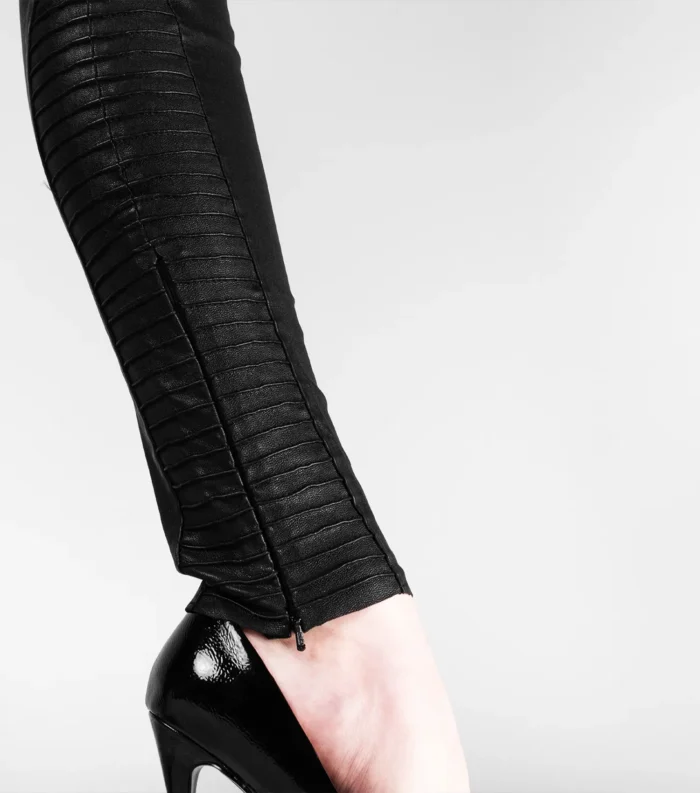 Leather Leggings For Women - Black