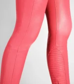 Leather Leggings For Women - Pink