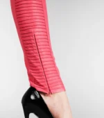 Leather Leggings For Women - Pink