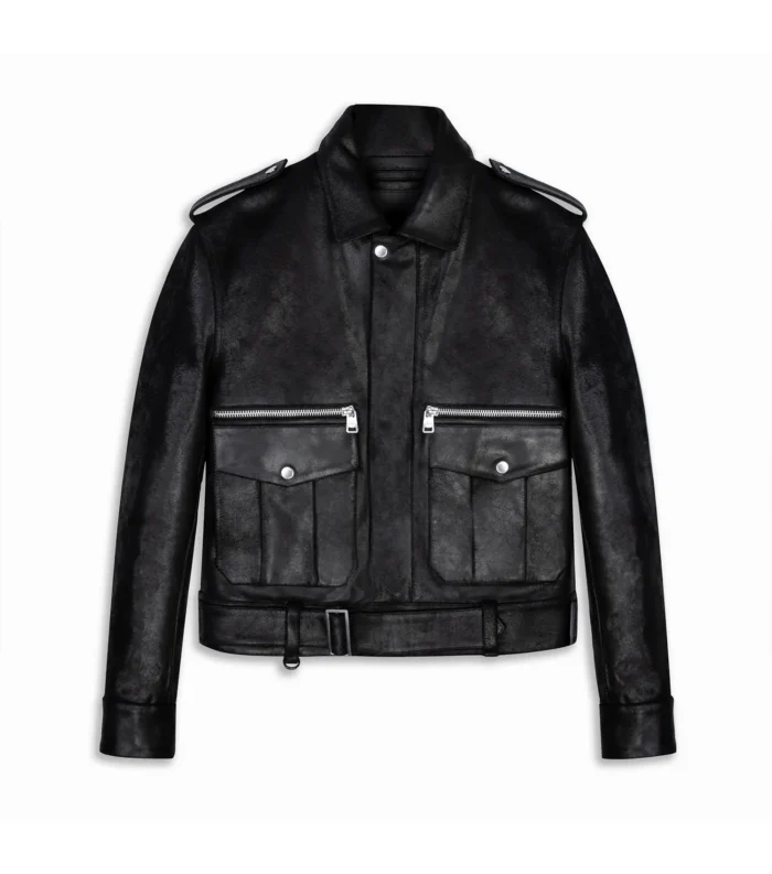 Men Leather Jacket Limited Edition Navigator - Black