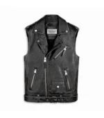 Leather Vest NBS Oversized Men Gilet - Black