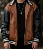 Varsity Jacket Nomad Men Leather Letterman Jacket