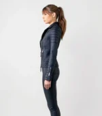 Women Leather Jacket Kay Luxury Jacket - Black