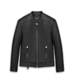 Men Biker Leather Jacket Redefined - Black