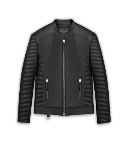 Men Biker Leather Jacket Redefined - Black