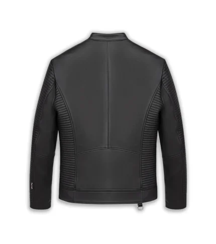 Men Biker Leather Jacket Redefined - Black