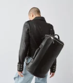 Leather Barrel Bag 2.0 Men & Women - Black