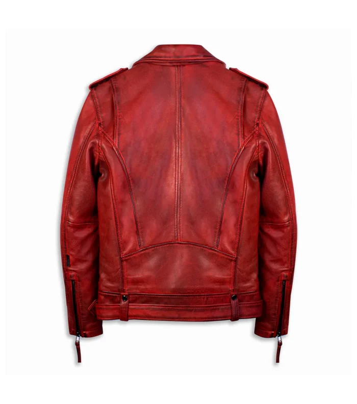 Men Leather Jacket Limited Edition Voyager - Red