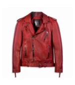 Men Leather Jacket Limited Edition Voyager - Red