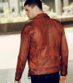 Men Leather Jacket Limited Edition Voyager - Red