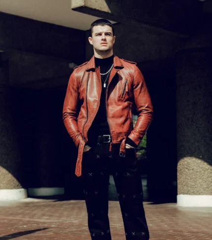 Men Leather Jacket Limited Edition Voyager - Red