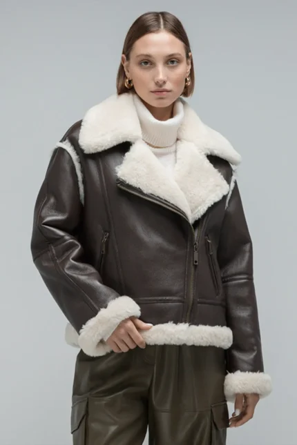 Shearling Leather Jacket Carmela Women Shearling Jacket