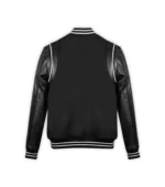 Men Varsity Jacket Exclusive Leather Baseball Jacket - Black