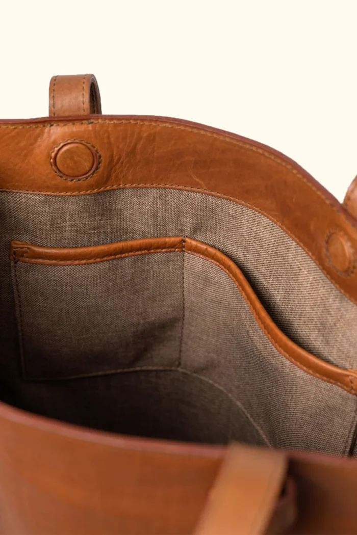 Leather Tote Bag Chelsea Women Shopping Totes - Brown