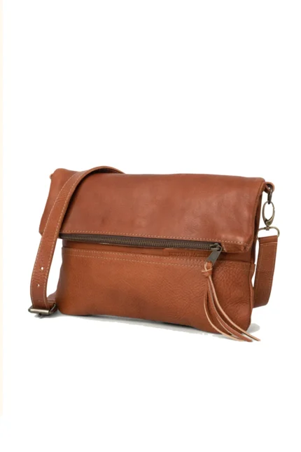 Women Leather Purse Crossbody Clutch Purse - Brown