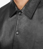 Leather Varsity Jacket LCCOACHVARS Men - Black/Off White