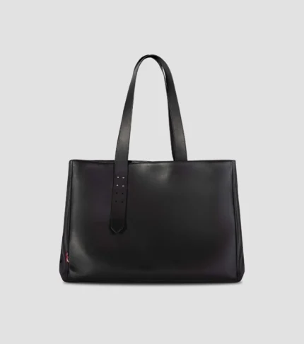 Woman Leather Tote Bag Work & Casual - Black