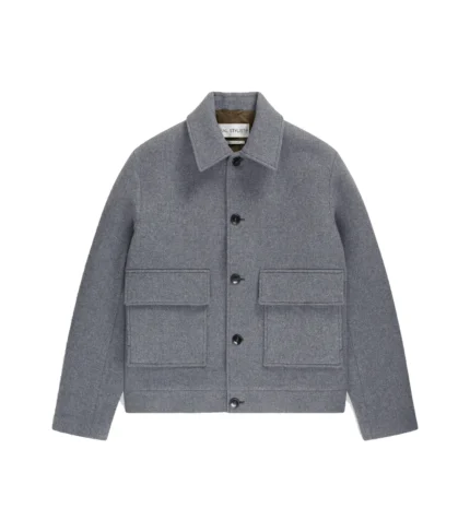 Italian Wool Worker Jacket Casual Blazer Men - Grey