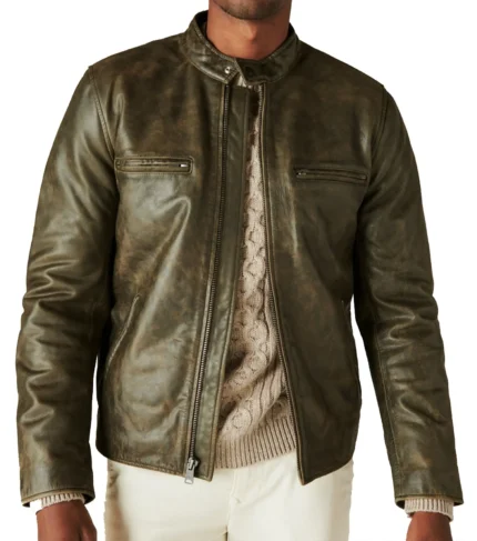 Washed Leather Jacket Bonneville Jacket - Unisex