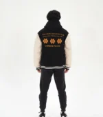 Varsity Jacket Kicks Geek Letterman Jacket - Black