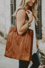 Leather Tote Bag Chelsea Women Shopping Totes - Brown
