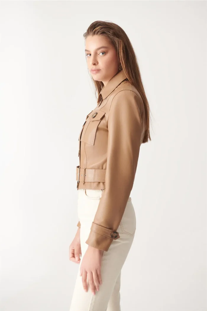 Sport Leather Jacket AMARA For Women - RETRO