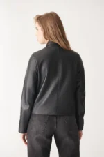 Women Leather Jacket JULIET Leather Sport Jacket - BLACK