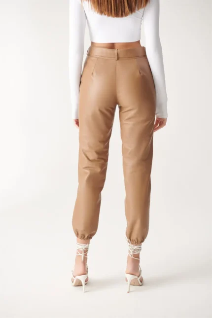 Sport Leather Pants BECCA For Women - Brown