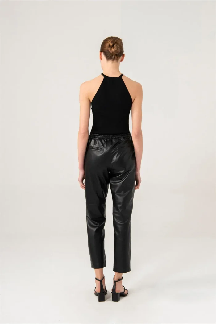 Women Leather Pants SIENNA Leather Trouser - Black