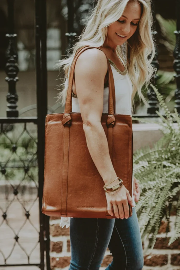 Leather Tote Bag Chelsea Women Shopping Totes - Brown