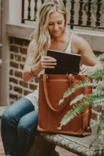 Leather Tote Bag Chelsea Women Shopping Totes - Brown